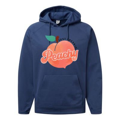 Just Freakin' Peachy Hippie Summer Apparel Tee Gift Performance Fleece Hoodie