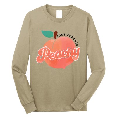 Just Freakin' Peachy Hippie Summer Apparel Tee Gift Long Sleeve Shirt