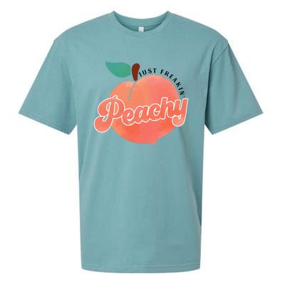 Just Freakin' Peachy Hippie Summer Apparel Tee Gift Sueded Cloud Jersey T-Shirt