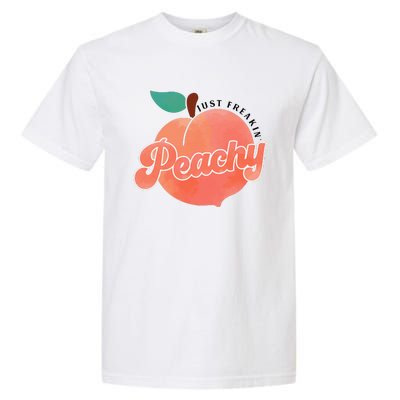 Just Freakin' Peachy Hippie Summer Apparel Tee Gift Garment-Dyed Heavyweight T-Shirt