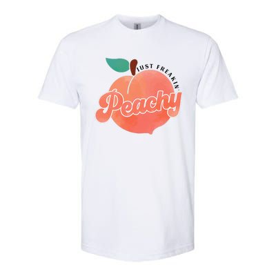 Just Freakin' Peachy Hippie Summer Apparel Tee Gift Softstyle CVC T-Shirt