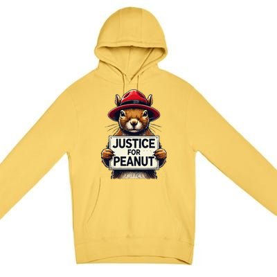 Justice For Peanut The Squirrel Wanted Premium Pullover Hoodie