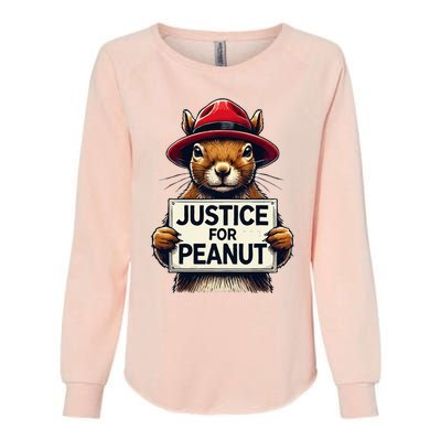 Justice For Peanut The Squirrel Wanted Womens California Wash Sweatshirt