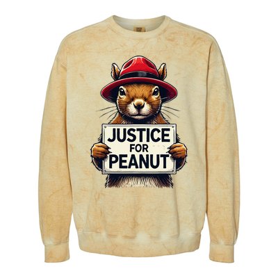 Justice For Peanut The Squirrel Wanted Colorblast Crewneck Sweatshirt