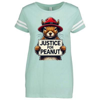 Justice For Peanut The Squirrel Wanted Enza Ladies Jersey Football T-Shirt