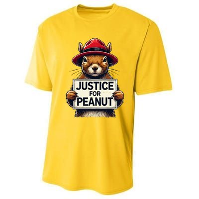 Justice For Peanut The Squirrel Wanted Performance Sprint T-Shirt