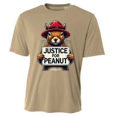 Justice For Peanut The Squirrel Wanted Cooling Performance Crew T-Shirt