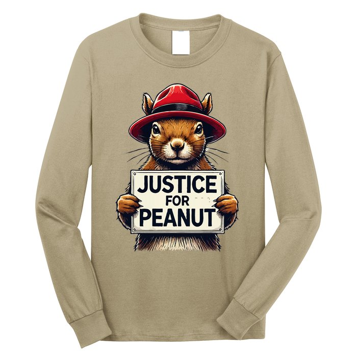 Justice For Peanut The Squirrel Wanted Long Sleeve Shirt