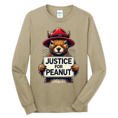 Justice For Peanut The Squirrel Wanted Tall Long Sleeve T-Shirt