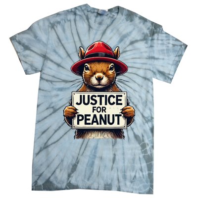 Justice For Peanut The Squirrel Wanted Tie-Dye T-Shirt