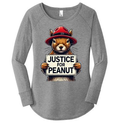 Justice For Peanut The Squirrel Wanted Women's Perfect Tri Tunic Long Sleeve Shirt