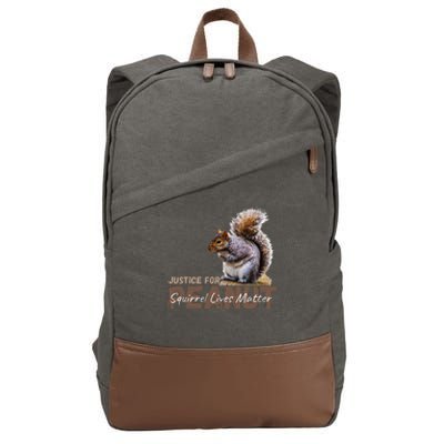 Justice For Peanut The Squirrel The Squirrel Pnut Cotton Canvas Backpack