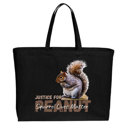 Justice For Peanut The Squirrel The Squirrel Pnut Cotton Canvas Jumbo Tote