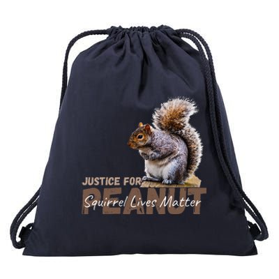 Justice For Peanut The Squirrel The Squirrel Pnut Drawstring Bag