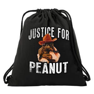 Justice For Peanut The Squirrel Peanut Squirrel Drawstring Bag