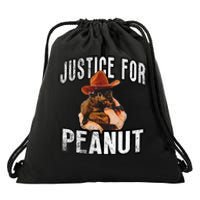 Justice For Peanut The Squirrel Peanut Squirrel Drawstring Bag