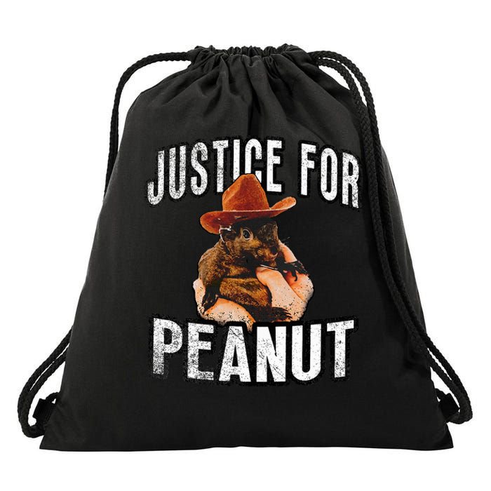 Justice For Peanut The Squirrel Peanut Squirrel Drawstring Bag