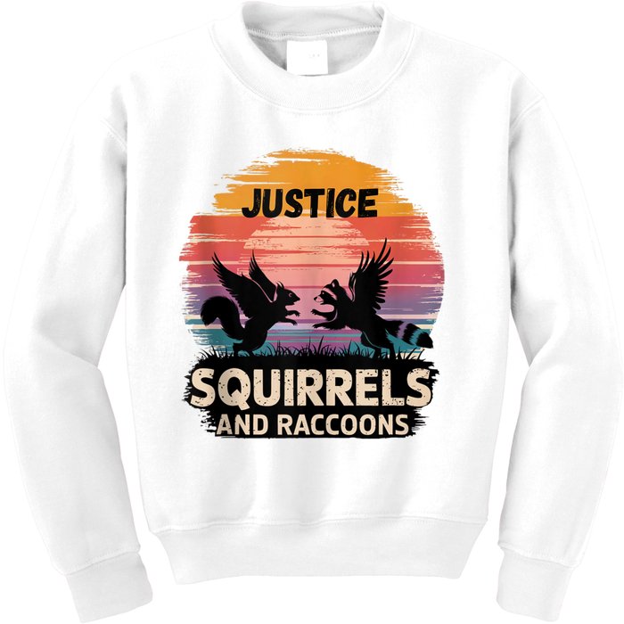 Justice For Peanut The Squirrel & Fred The Racoon Kids Sweatshirt