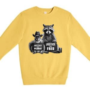 Justice For Peanut The Squirrel And Fred The Raccoon Premium Crewneck Sweatshirt