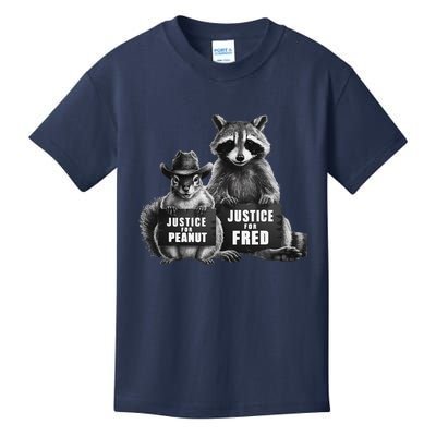 Justice For Peanut The Squirrel And Fred The Raccoon Kids T-Shirt