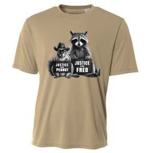 Justice For Peanut The Squirrel And Fred The Raccoon Cooling Performance Crew T-Shirt