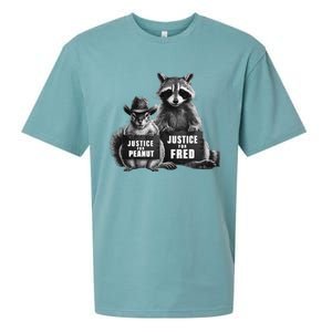 Justice For Peanut The Squirrel And Fred The Raccoon Sueded Cloud Jersey T-Shirt