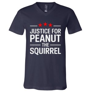 Justice For Peanut The Squirrel Peanut Squirrel V-Neck T-Shirt