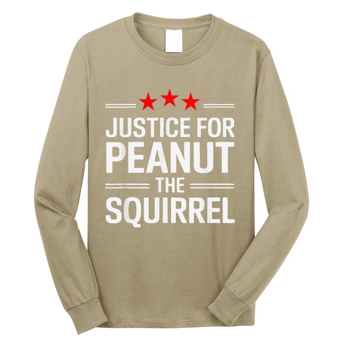 Justice For Peanut The Squirrel Peanut Squirrel Long Sleeve Shirt