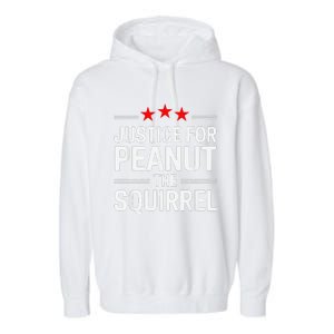 Justice For Peanut The Squirrel Peanut Squirrel Garment-Dyed Fleece Hoodie