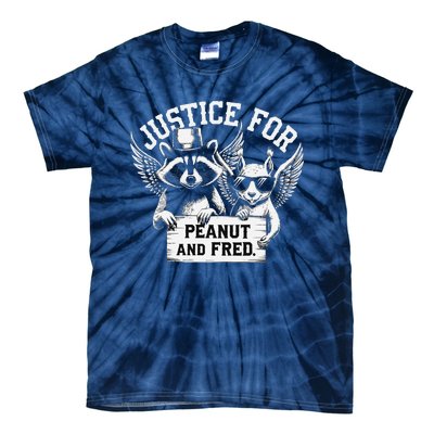 Justice For Peanut Squirrel Fred Raccoon Lover Tie-Dye T-Shirt