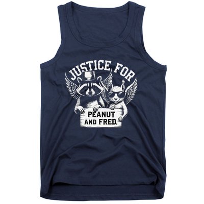 Justice For Peanut Squirrel Fred Raccoon Lover Tank Top