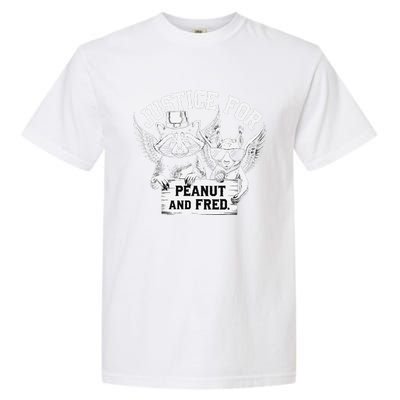 Justice For Peanut Squirrel Fred Raccoon Lover Garment-Dyed Heavyweight T-Shirt