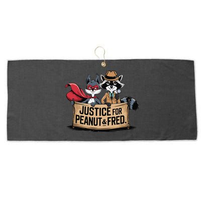 Justice For Peanut The Squirrel Wanted Large Microfiber Waffle Golf Towel