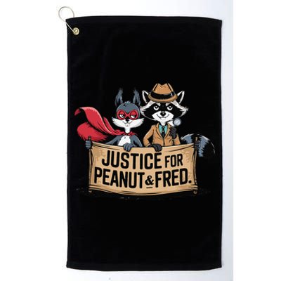 Justice For Peanut The Squirrel Wanted Platinum Collection Golf Towel