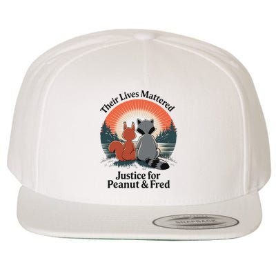 Justice For Peanut The Squirrel Justice For Fred The Raccoon Wool Snapback Cap