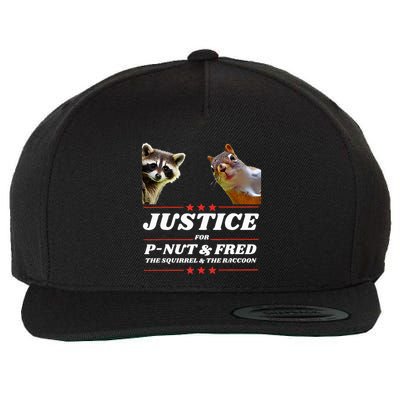 Justice For Pnut And Fred The Squirre Wool Snapback Cap