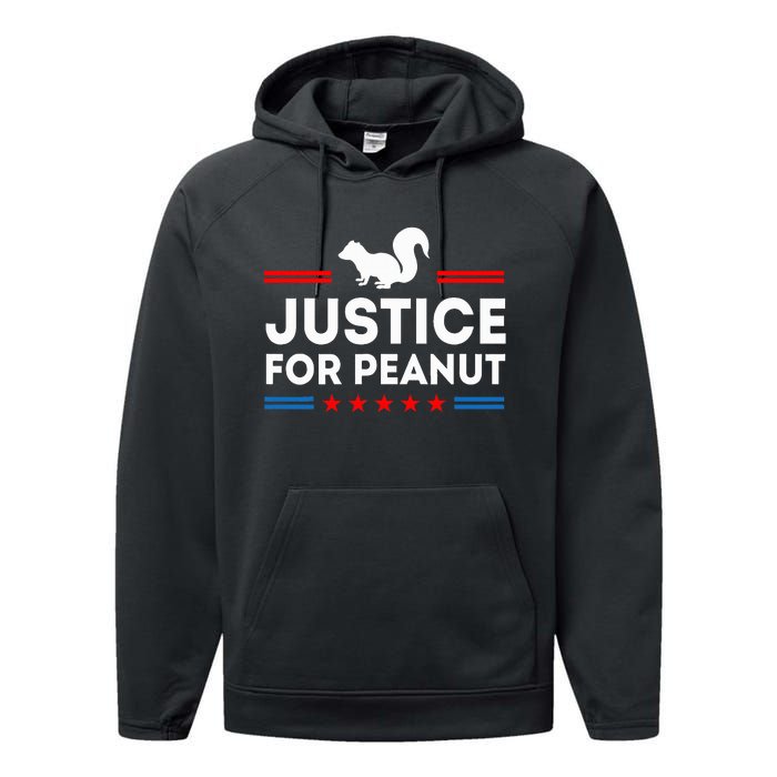 Justice For Peanut The Squirrel 2024 Performance Fleece Hoodie