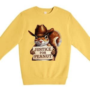 Justice For Peanut The Squirrel Maga Trump 2024 Vote Trump Premium Crewneck Sweatshirt