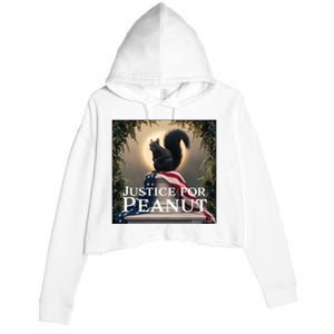 Justice For Peanut The Squirrel Peanut Squirrel Crop Fleece Hoodie