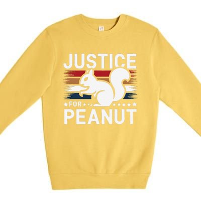 Justice For Peanut The Squirrel The Squirrel Pnut Premium Crewneck Sweatshirt