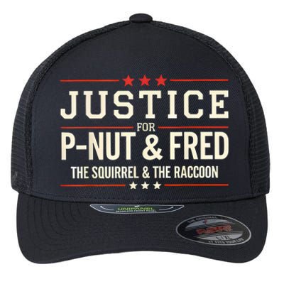 Justice For Pnut And Fred The Squirrel Peanut Justice Flexfit Unipanel Trucker Cap