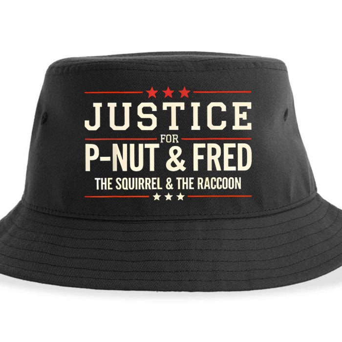 Justice For Pnut And Fred The Squirrel Peanut Justice Sustainable Bucket Hat