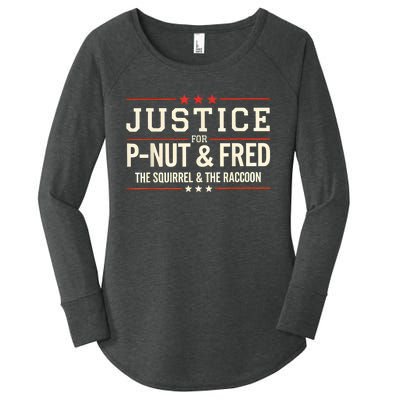 Justice For Pnut And Fred The Squirrel Peanut Justice Women's Perfect Tri Tunic Long Sleeve Shirt