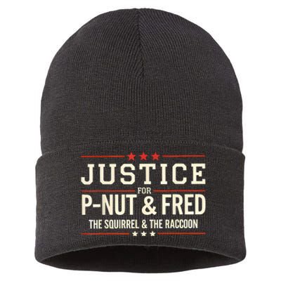 Justice For Pnut And Fred The Squirrel Peanut Justice Sustainable Knit Beanie