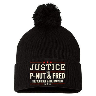 Justice For Pnut And Fred The Squirrel Peanut Justice Pom Pom 12in Knit Beanie