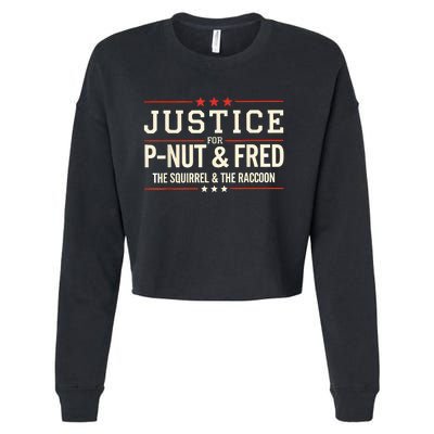 Justice For Pnut And Fred The Squirrel Peanut Justice Cropped Pullover Crew