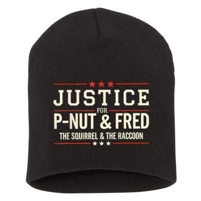 Justice For Pnut And Fred The Squirrel Peanut Justice Short Acrylic Beanie