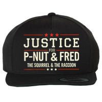 Justice For Pnut And Fred The Squirrel Peanut Justice Wool Snapback Cap