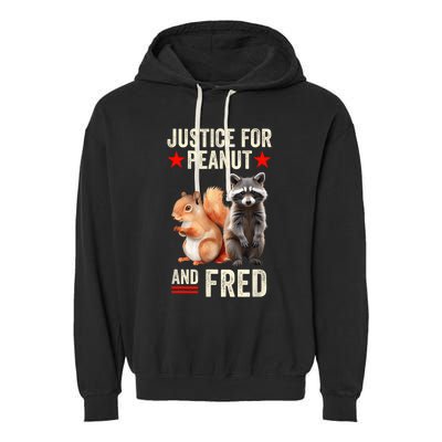 Justice For Peanut The Squirrel And Fred The Raccoon 2024 Garment-Dyed Fleece Hoodie