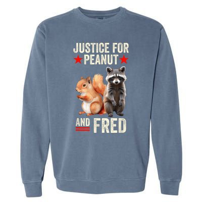 Justice For Peanut The Squirrel And Fred The Raccoon 2024 Garment-Dyed Sweatshirt